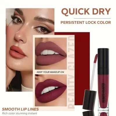 Picture of Beauty Glazed Matte Waterproof Long Lasting Liquid Lipstick -105#PEONY