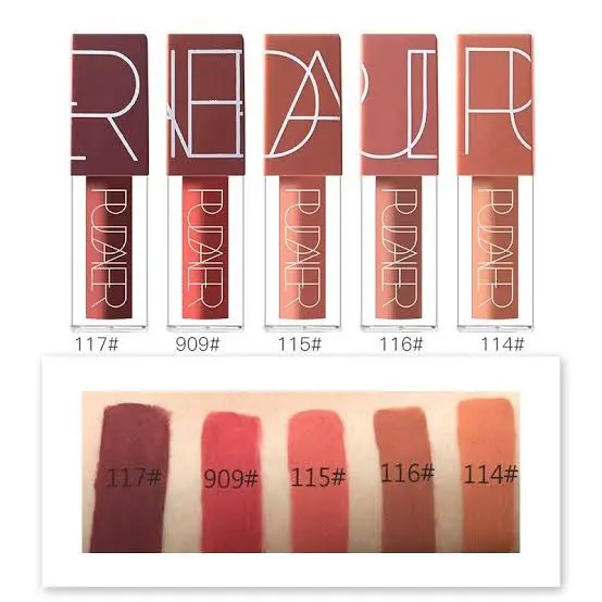 Picture of Pudaier 5pcs Waterproof Long Lasting Matte Liquid Lipstick Matte lipstick Gloss set lipstick set