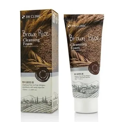 Picture of 3W clinic sepiolite for facial cleanser with brown rice cleansing foam, 100 ml