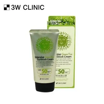 Picture of 3W Clinic Intensive Green Tea Sunblock Cream SPF 50+PA+++ 70ml