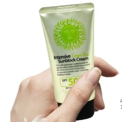 Picture of 3W Clinic Intensive Green Tea Sunblock Cream SPF 50+PA+++ 70ml