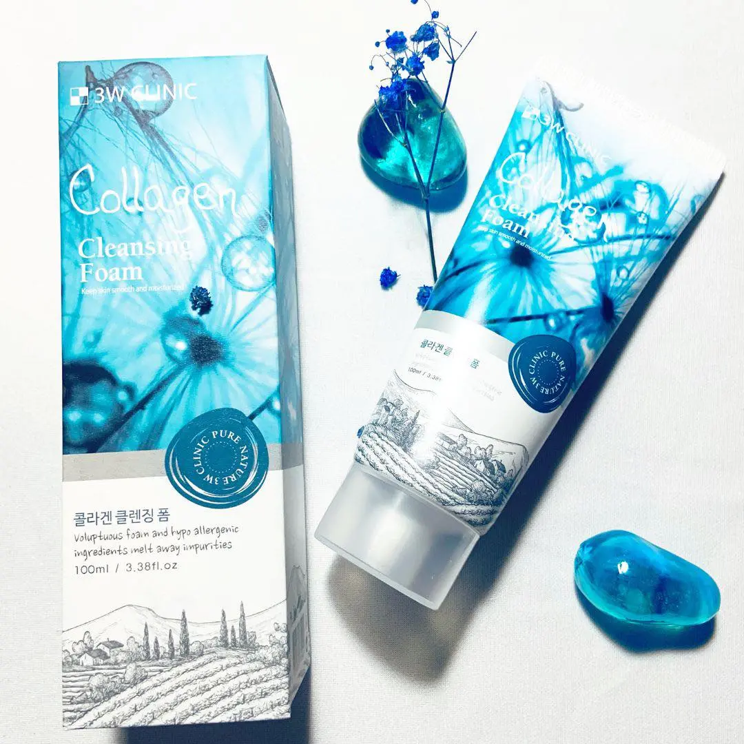 Picture of 3W clinic sepiolite facial Collagen Cleansing-collagen foam cleansing 100 ml