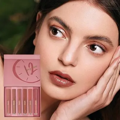 Picture of Pudaier Lipstick Set Long Lasting Liquid Moisturizing Non-fade Mist Lip Gloss 6 Color Lips for Women