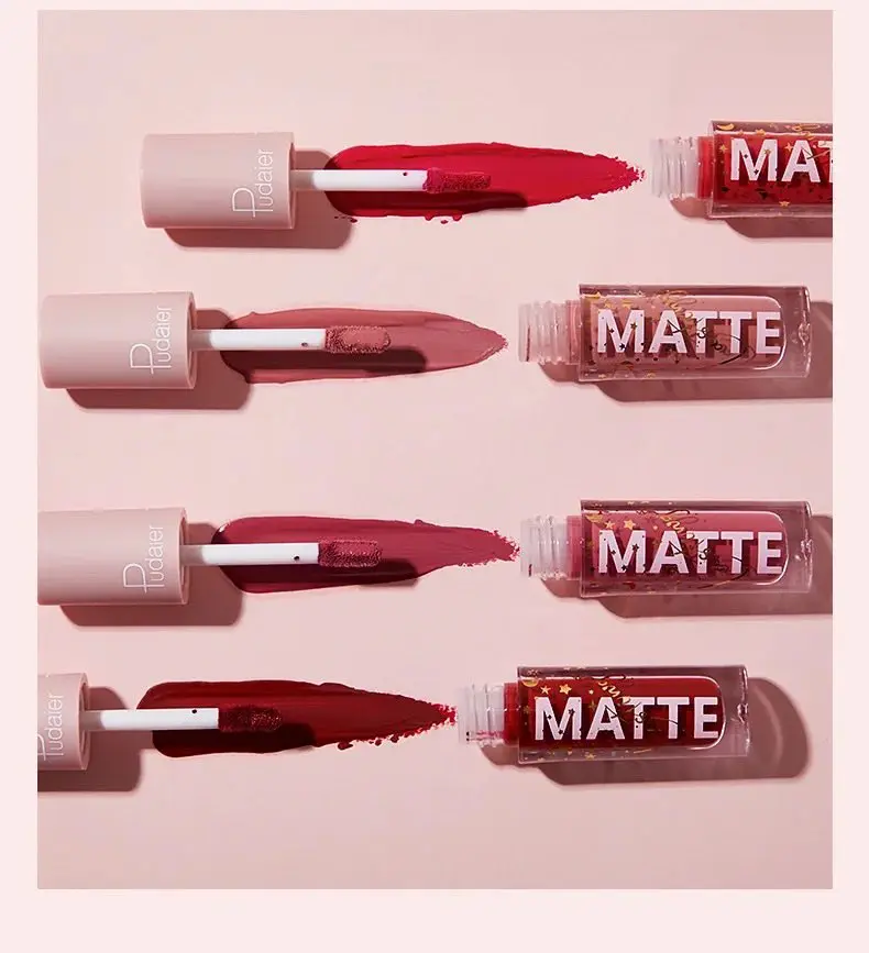 Picture of Pudaier 12Pcs/Set Velvet Matte Lip Gloss Lipstick Long-lasting Moisturizing Waterproof