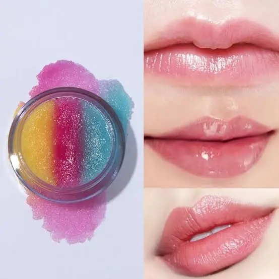 Picture of Pudaier Rainbow Treatment Safe Lip Scrub Natural Moisturizing Dead Skin Lip Protector -10gm