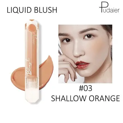 Picture of Pudaier Face Liquid Blush Makeup Beauty Glazed Cheek Blusher Matte Face Contour-#03-SHALLOW ORANGE