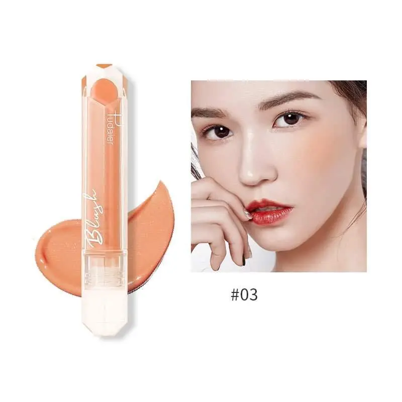 Picture of Pudaier Face Liquid Blush Makeup Beauty Glazed Cheek Blusher Matte Face Contour-#03-SHALLOW ORANGE