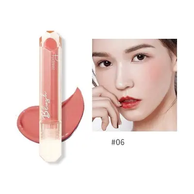 Picture of Pudaier Face Liquid Blush Makeup Beauty Glazed Cheek Blusher Matte Face Contour-#06-BARE PINK