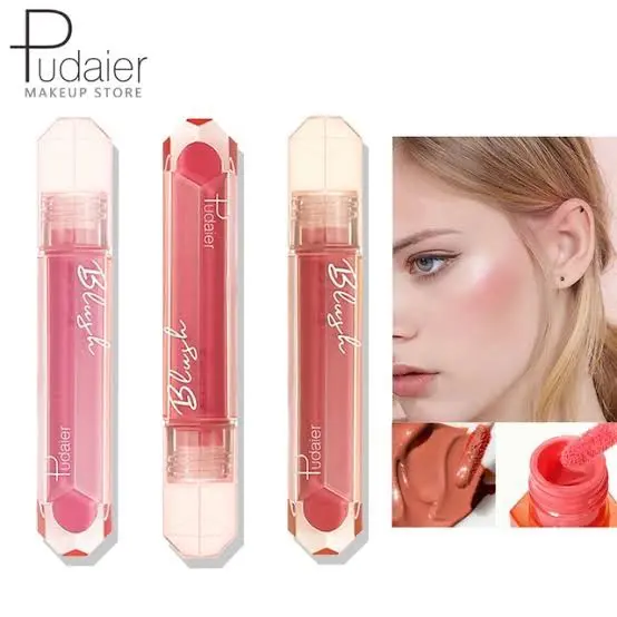 Picture of Pudaier Face Liquid Blush Makeup Beauty Glazed Cheek Blusher Matte Face Contour-#02-Peach Powder