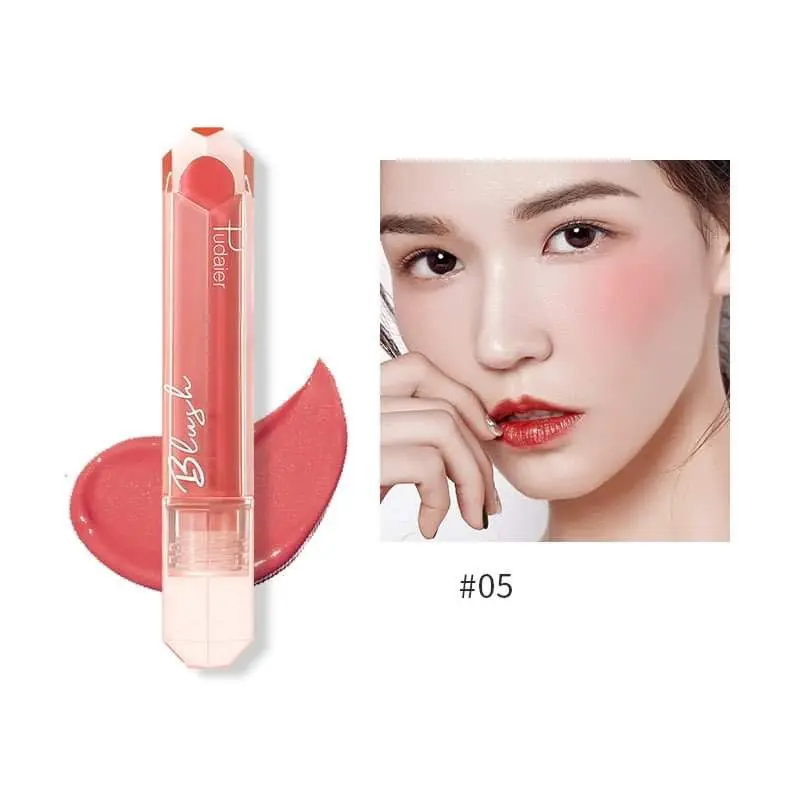 Picture of Pudaier Face Liquid Blush Makeup Beauty Glazed Cheek Blusher Matte Face Contour-#05-CORAL Powder