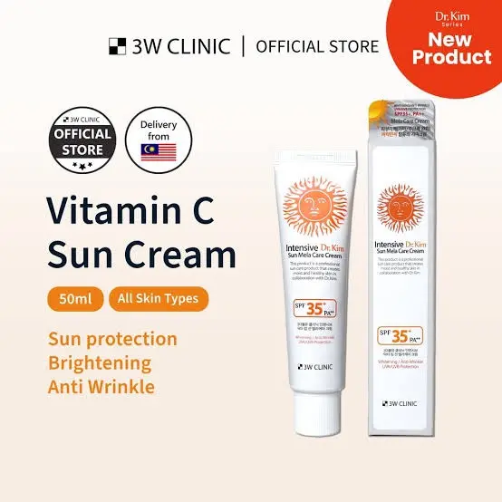 Picture of 3W CLINIC Face Sunscreen Intensive Dr. Kim Mela Care Cream 50ml SPF35+ PA++