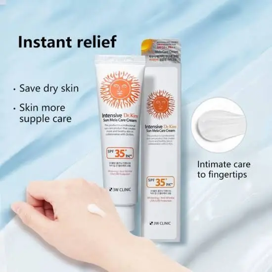 Picture of 3W CLINIC Face Sunscreen Intensive Dr. Kim Mela Care Cream 50ml SPF35+ PA++