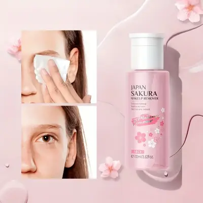 Picture of LAIKOU Sakura Makeup Remover Water, Plant Extracts Cleansing Water 100ml