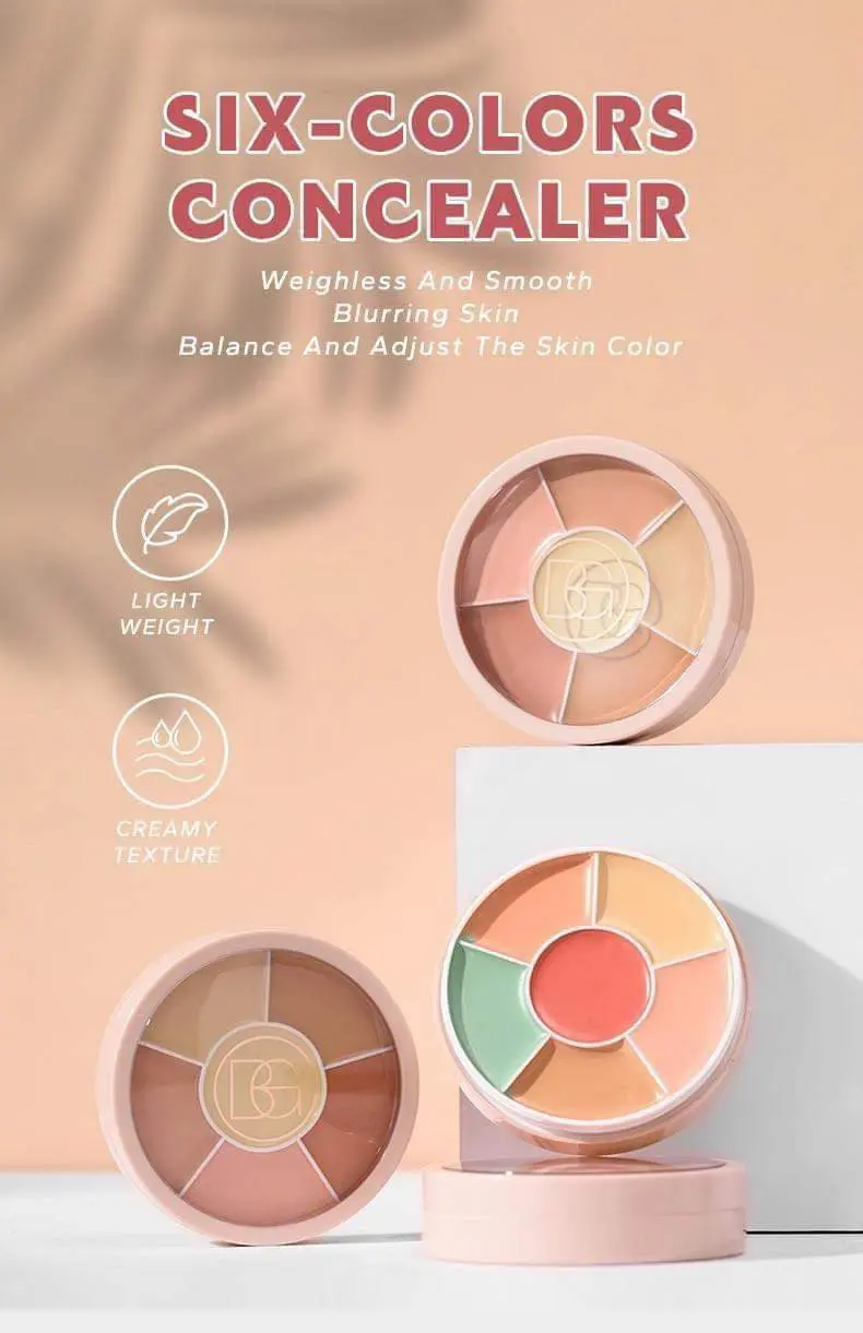 Picture of Beauty Glazed 6-Color Concealer For Spotless, Brightened Skin - Decrease Tear Gaps, Dark Circles & Even Skin Tone