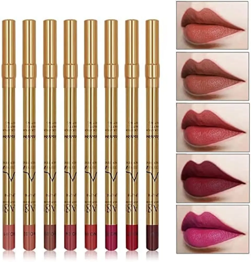 Picture of IMAGIC 8-Color LipLiner Pencil Long Lasting Waterproof Professional Soft Smooth Colorful Matte Lipstick