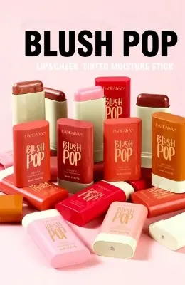 Picture of HANDAIYAN Powder Blusher Stick Vigorous Blush Cream Natural Stereo Cheek Facial Rouge Matte Highlight Brightening Contour Stick