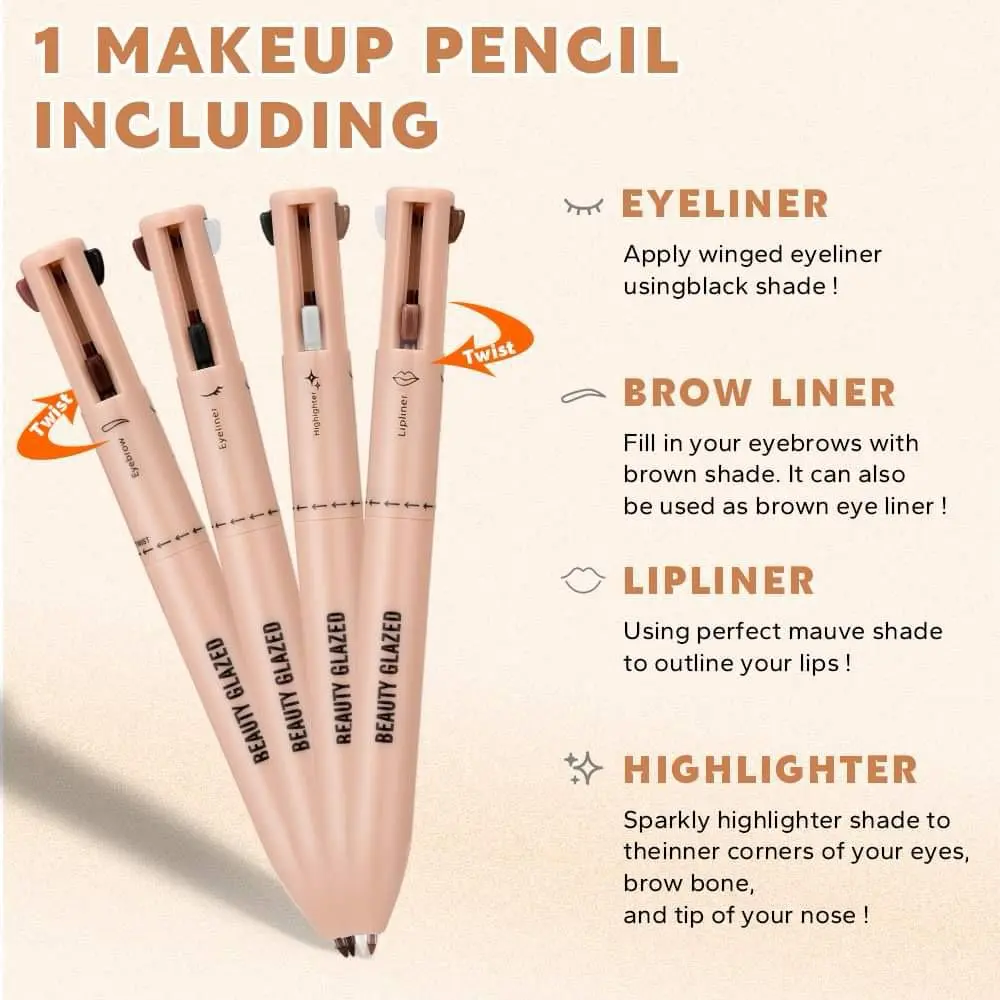 Picture of Beauty Glazed 4 in 1 Makeup Pencil-#101