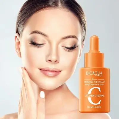 Picture of BIOAQUA Vitamin C Facial Serum Hyaluronic Acid Essence Anti-Aging Moisturizing Face Skin Care -30ml