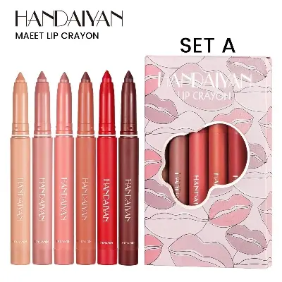 Picture of HANDAIYAN 6PCS Lipstick Pencil Set Long Lasting Waterproof Velvet Matte Mist Lip Liner Pen Lip Makeup-SET A