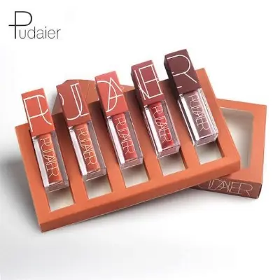 Picture of Pudaier Lipstick Matte Long Lasting Lipstick Set Brand Makeup Gifts for Women Orange Velvet Best Selling Cosmetic Goods Hot-5pcs Set