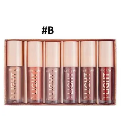 Picture of HANDAIYAN 6Colors Fashion Liquid Lipstick Lipgloss Set Natural Moisturizer Waterproof Velvet Lip Glosses Gift Box-SET B