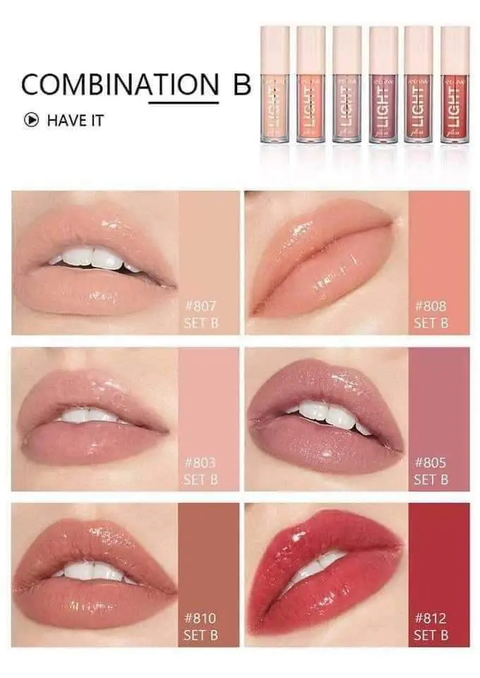 Picture of HANDAIYAN 6Colors Fashion Liquid Lipstick Lipgloss Set Natural Moisturizer Waterproof Velvet Lip Glosses Gift Box-SET B