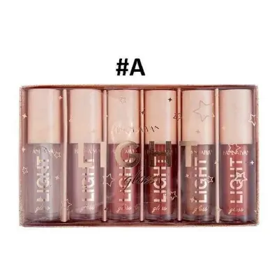 Picture of HANDAIYAN 6Colors Fashion Liquid Lipstick Lipgloss Set Natural Moisturizer Waterproof Velvet Lip Glosses Gift Box-SET A