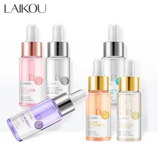 Picture of LAIKOU Serum Japan Sakura Essence Anti-Aging Hyaluronic Acid Pure 24K Gold Whitening Vitamin C Anti Wrinkle Face Serum Care Skin