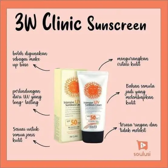 Picture of 3W CLINIC INTENSIVE UV SUNBLOCK CREAM SPF50++PA - (70ML)