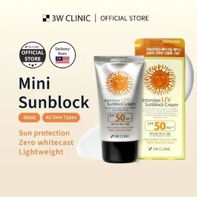 Picture of 3W Clinic Sunscreen Intensive UV Sunblock Cream SPF50 + PA +++ Refreshing sunscreen anti UV 70ML