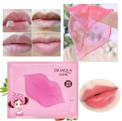 Picture of BIOAQUA Plumper Crystal Collagen Lip Mask Pads Moisture Essence Anti Ageing Wrinkle Patch Pad Gel Lips Enhancer Care-5pcs