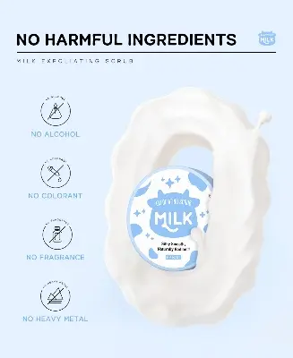 Picture of LAIKOU Milk Exfoliating Scrub 90g Clean The Cuticle Smooth & Radiant Skin Tone Exfoliate Dead Skin Cells & Impurities