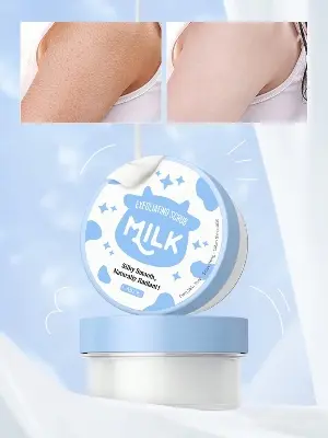 Picture of LAIKOU Milk Exfoliating Scrub 90g Clean The Cuticle Smooth & Radiant Skin Tone Exfoliate Dead Skin Cells & Impurities