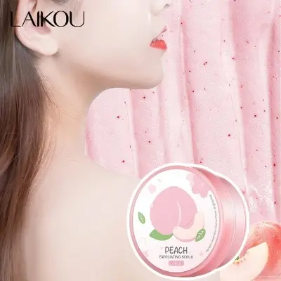 Picture of LAIKOU PEACH EXFOLIATING SCRUB REMOVE DEAD SKIN BLACKHEAD PORE CLEANSER REDUCE ACNE BRIGHTENING EXFOLIATING SCRUB 90G