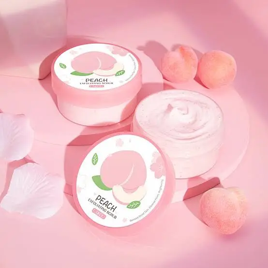 Picture of LAIKOU PEACH EXFOLIATING SCRUB REMOVE DEAD SKIN BLACKHEAD PORE CLEANSER REDUCE ACNE BRIGHTENING EXFOLIATING SCRUB 90G
