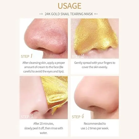 Picture of LAIKOU 24k Tearing Mask, Facial Dirt Remover Mask, Peel Off Mask, Cleansing Mask-50gm