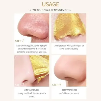 Picture of LAIKOU 24k Tearing Mask, Facial Dirt Remover Mask, Peel Off Mask, Cleansing Mask-50gm