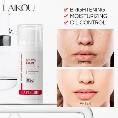 Picture of LAIKOU Pro Niacinamide Brightening Cream Whitening Anti Aging Remove Wrinkles Nourishing Moisturizing Facial Cream Face Care- 30gm