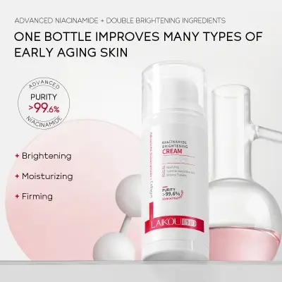 Picture of LAIKOU Pro Niacinamide Brightening Cream Whitening Anti Aging Remove Wrinkles Nourishing Moisturizing Facial Cream Face Care- 30gm