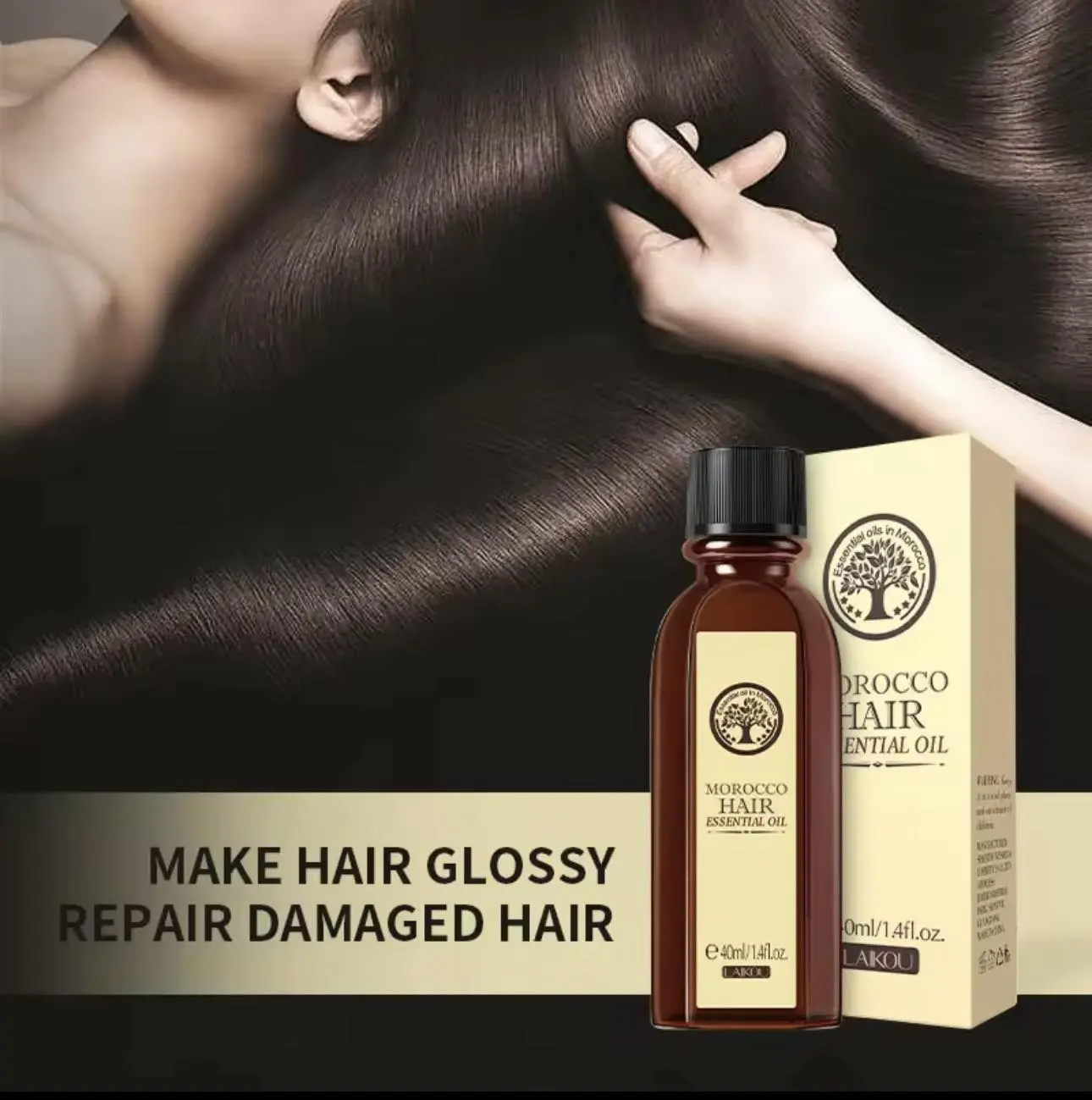 Picture of LAIKOU Morocco Hair Essential Oil 40ml Repair Damaged Hair Smooth Dry Hairs