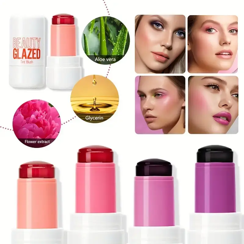 Picture of Beauty Glazed Jelly Blush, Aloe & Glycerin Infused, Flower Extract, Long-Lasting Natural Cheek Tint-#104