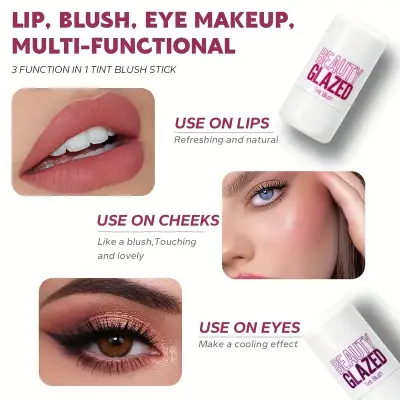 Picture of Beauty Glazed Jelly Blush, Aloe & Glycerin Infused, Flower Extract, Long-Lasting Natural Cheek Tint-#104