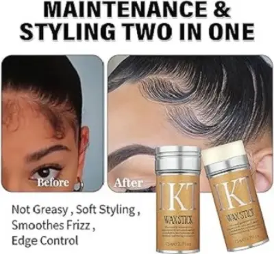 Picture of IKT Hair Wax Stick 75g for Both Men & Women for Damaged Hair Frizz Control Long Lasting Time-saving Styling Solution for Unisex