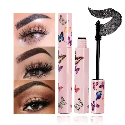 Picture of HANDAIYAN 1Pcs 8D Silk Fiber Lash Mascara Waterproof Mascara for Eyelash Extension Black Thick Eye Lashes Curler