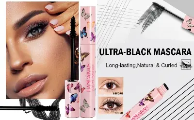 Picture of HANDAIYAN 1Pcs 8D Silk Fiber Lash Mascara Waterproof Mascara for Eyelash Extension Black Thick Eye Lashes Curler