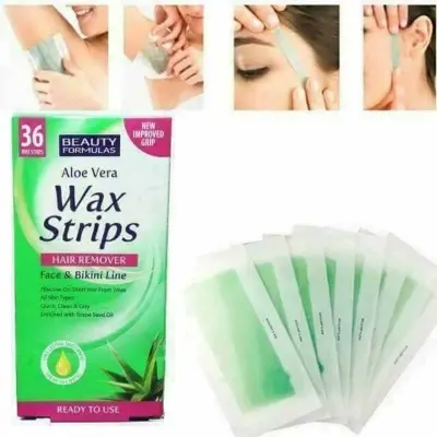 Picture of Beauty Formulas Hair Removal Face & Bikini Line 36 Wax Strips