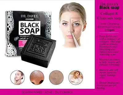 Picture of DR.DAVEY Black Charcoal Soap Cleaning Soap -100gm