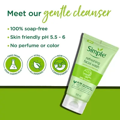 Picture of Simple Sensitive Skin Refreshing Face Wash 1-50ml