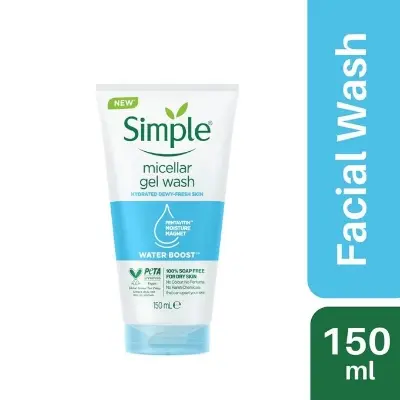 Picture of Simple Water Boost Micellar Facial Gel Wash for Sensitive Skin -150ml