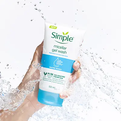 Picture of Simple Water Boost Micellar Facial Gel Wash for Sensitive Skin -150ml